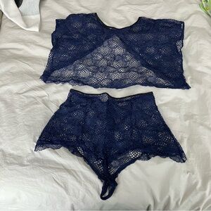 Victoria's Secret Navy Lace Set